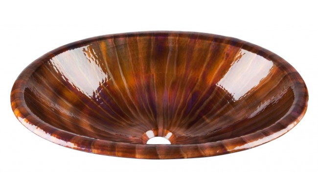 Thompson Traders 2OMC Acapulco II Oval Handcrafted Copper Bath Sink - Click Image to Close
