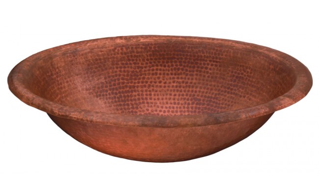 Thompson Traders 2OP Matisse Oval Hand Crafted Fired Copper Bath Sink - Click Image to Close