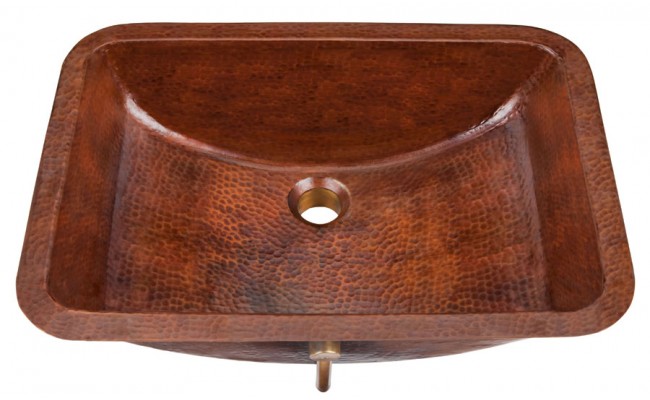 Thompson Traders BRU-2115BC Starr Handcrafted 18 Gauge Black Copper Bath Sink - Click Image to Close