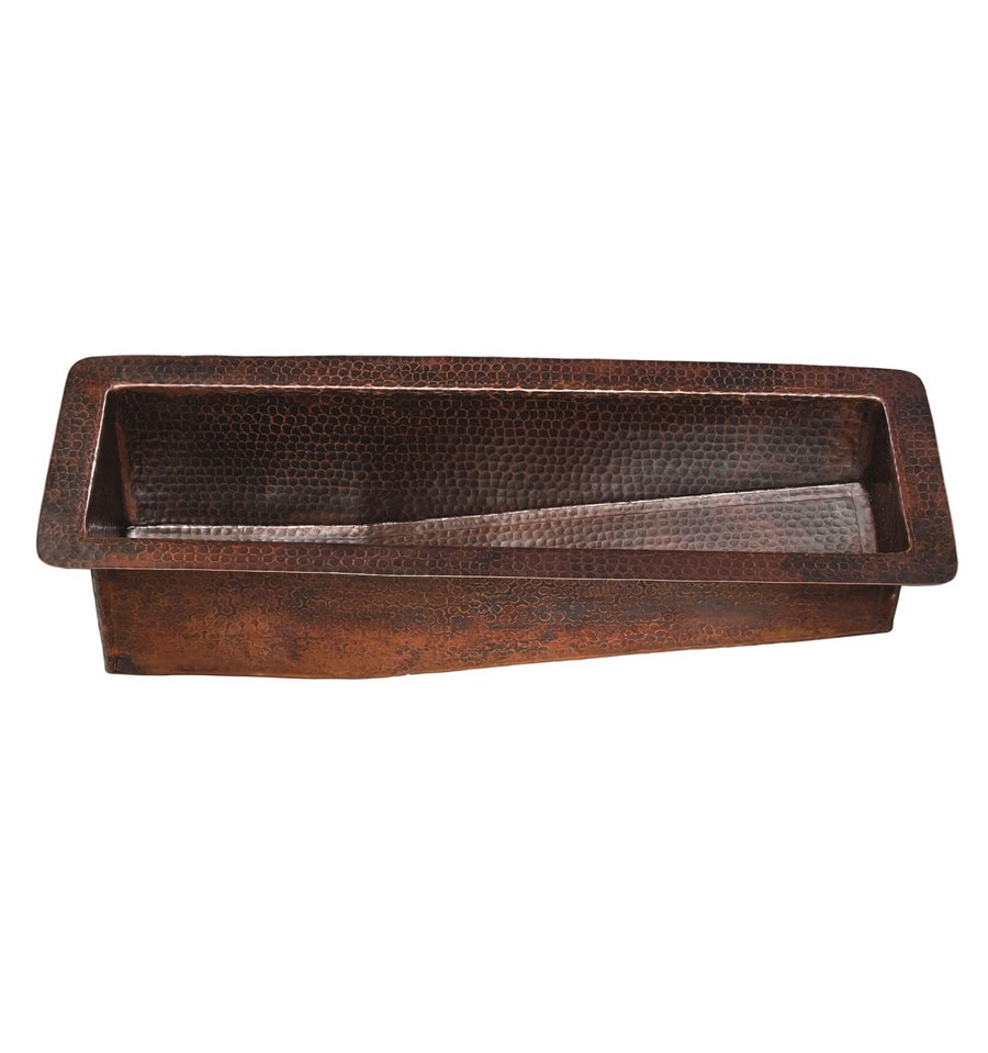 Thompson Traders KRM-BC Sorento Rectangular Hand Hammered Copper Prep Sink - Click Image to Close