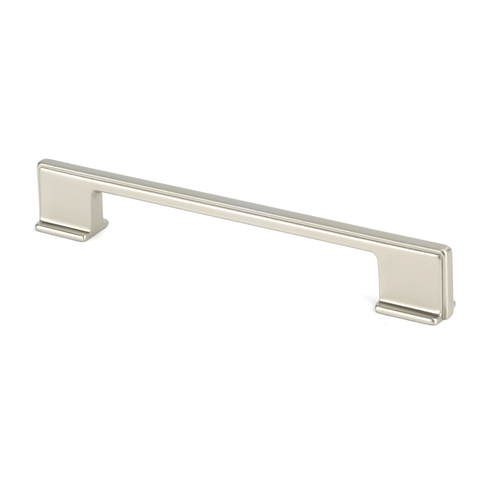 Topex Hardware 8-103216012835 Thin Square Cabinet Pull Handle 5.03" or 6.29" (C-C) - Satin Nickel - Click Image to Close