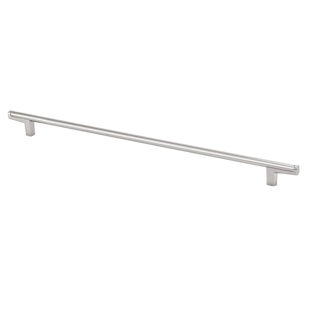 Topex Hardware 8-112103203533 Thin Round Bar Cabinet Pull Handle 12.5" (C-C) - Satin Nickel - Click Image to Close