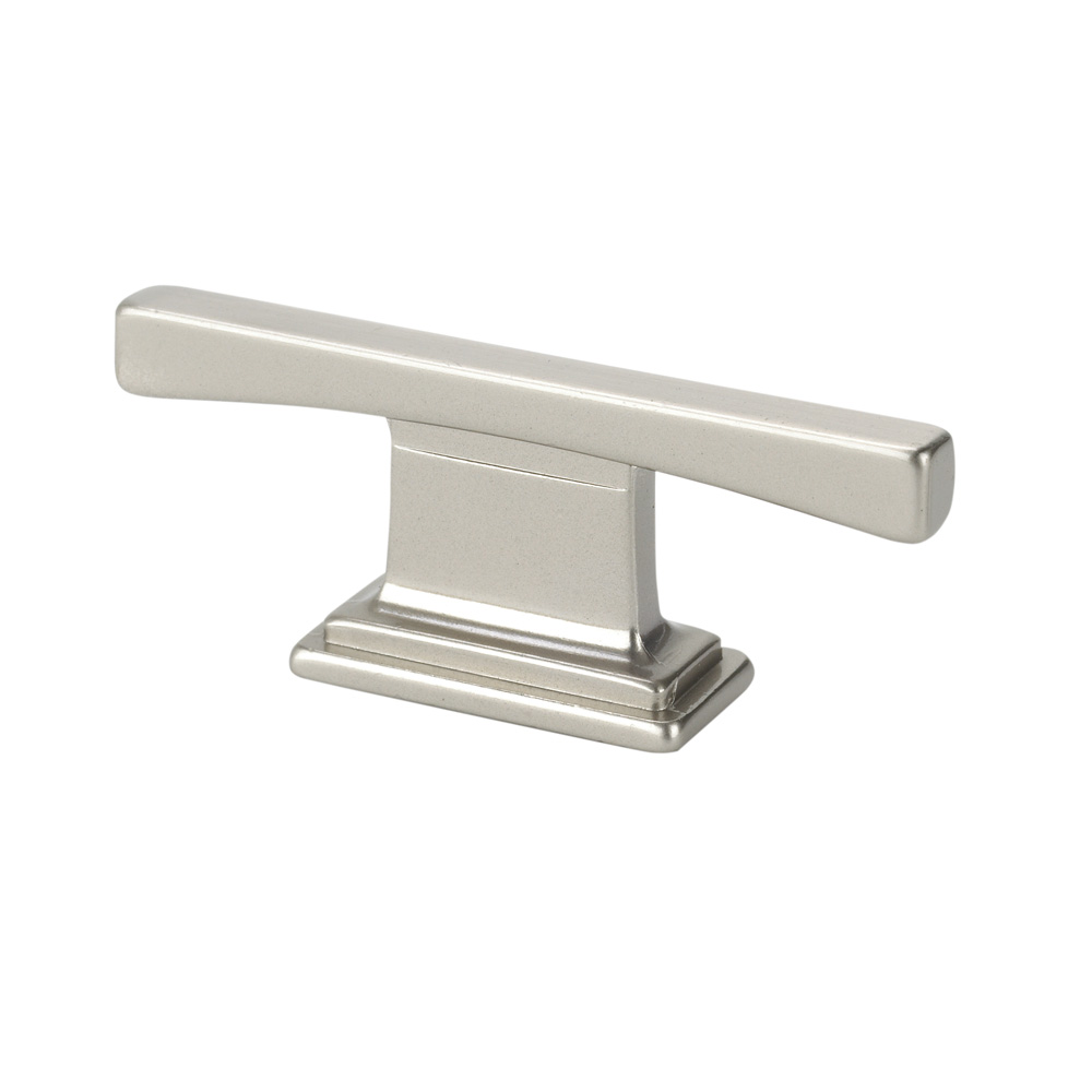 Topex Hardware 9-1336001635 Thin Square Transitional T Cabinet Pull 0.62" (C-C) - Satin Nickel