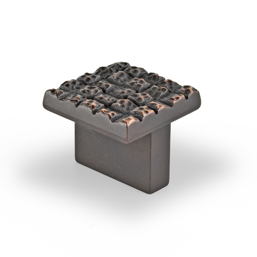Topex Hardware P2046.16RBS Mosaic Design Square Knob 0.6" (C-C) - Venetian Bronze - Click Image to Close