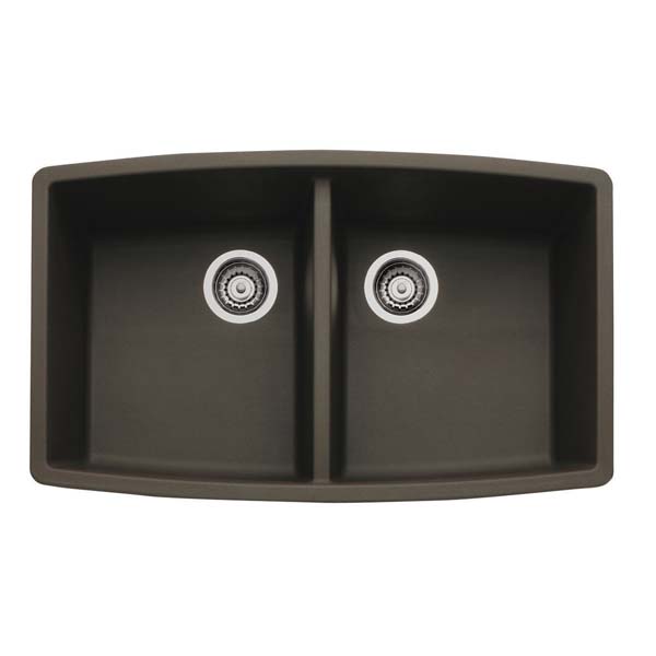 440068 Blanco Performa Silgranit II Double Bowl - Cafe Brown - Click Image to Close