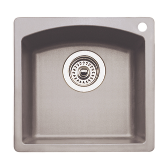 440203 Blanco Diamond Bar Sink Silgranit II - Metallic Gray