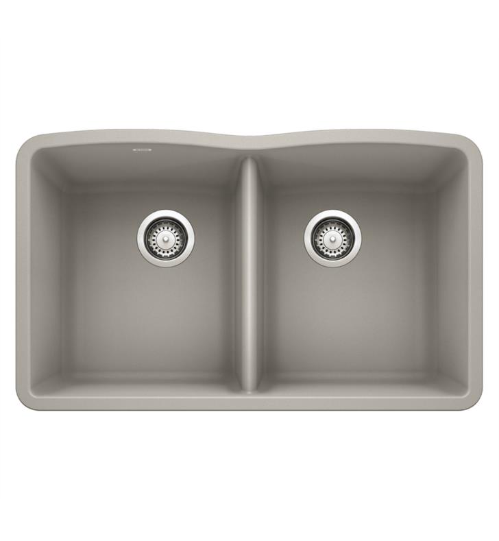 Blanco 442747 Diamond Equal Double Bowl - Concrete Gray