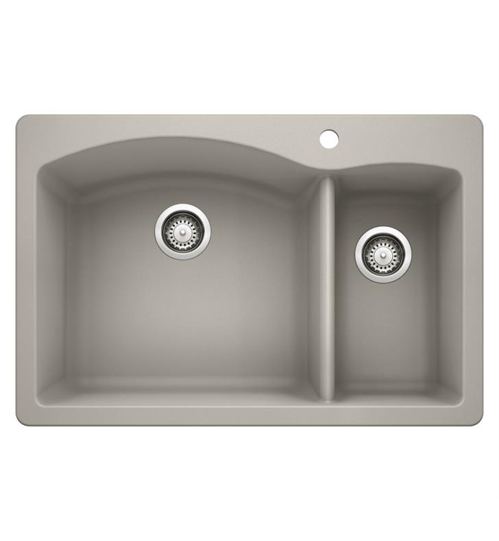 Blanco 442751 Diamond 1-1/2 Bowl Dual Deck - Concrete Gray