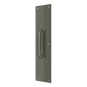 Deltana PPH55U15A Push Plate with Handle 3 1/2"x 15 " - Handle 5 1/4"
