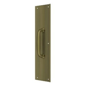 Deltana PPH55U5 Push Plate with Handle 3 1/2"x 15 " - Handle 5 1/4"