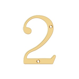 Deltana RN4-2 4" Numbers Solid Brass