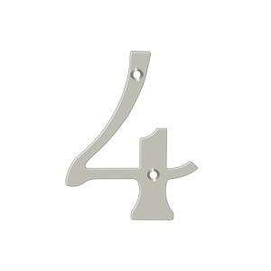 Deltana RN4-4U15 4" Numbers Solid Brass