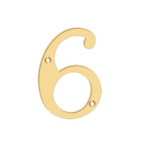 Deltana RN4-6 4" Numbers Solid Brass