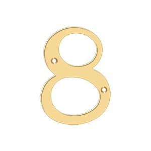 Deltana RN4-8 4" Numbers Solid Brass