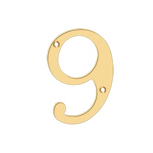 Deltana RN4-9 4" Numbers Solid Brass