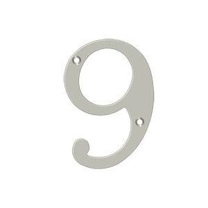 Deltana RN4-9U15 4" Numbers Solid Brass