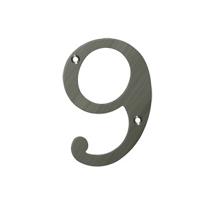 Deltana RN4-9U15A 4" Numbers Solid Brass