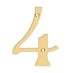 Deltana RN6-4 6" Numbers Solid Brass