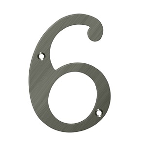Deltana RN6-6U15A 6" Numbers Solid Brass
