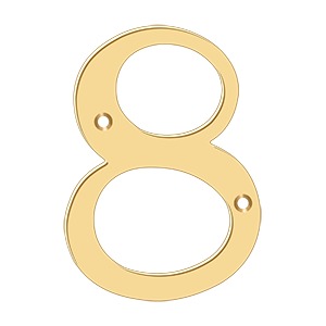 Deltana RN6-8 6" Numbers Solid Brass