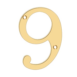 Deltana RN6-9 6" Numbers Solid Brass