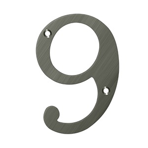 Deltana RN6-9U15A 6" Numbers Solid Brass