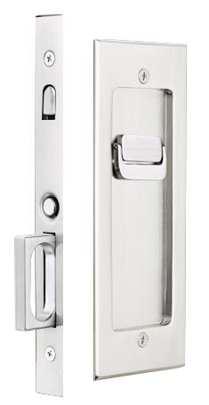 Emtek 2115 Modern Rectangular Privacy Pocket Door Mortise Lock - Click Image to Close