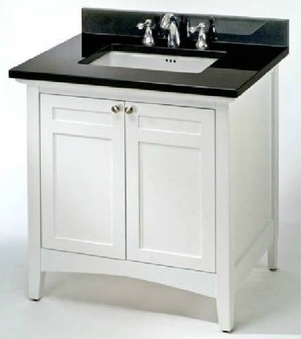 Empire Industries B36W Biltmore 36" Two Doors Vanity in White - Click Image to Close