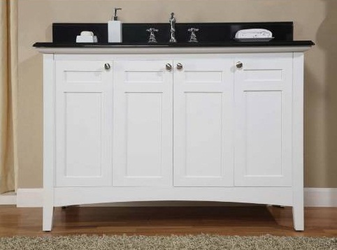 Empire Industries B48W Biltmore 48" Four Door Vanity in White - Click Image to Close