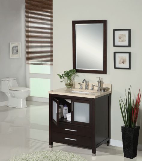 Empire Industries CH25XDC Chelsea-X 25" Vanity in Dark Cherry - Click Image to Close