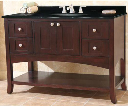 Empire Industries OE48SC Open Empress 48" Vanity - Spice Cherry - Click Image to Close