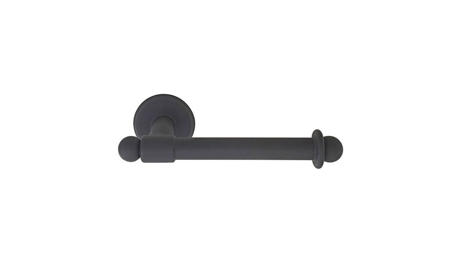 Emtek 2503 Wrought Steel Paper Holder - Bar Style 3 3/8" - Flat Black Steel
