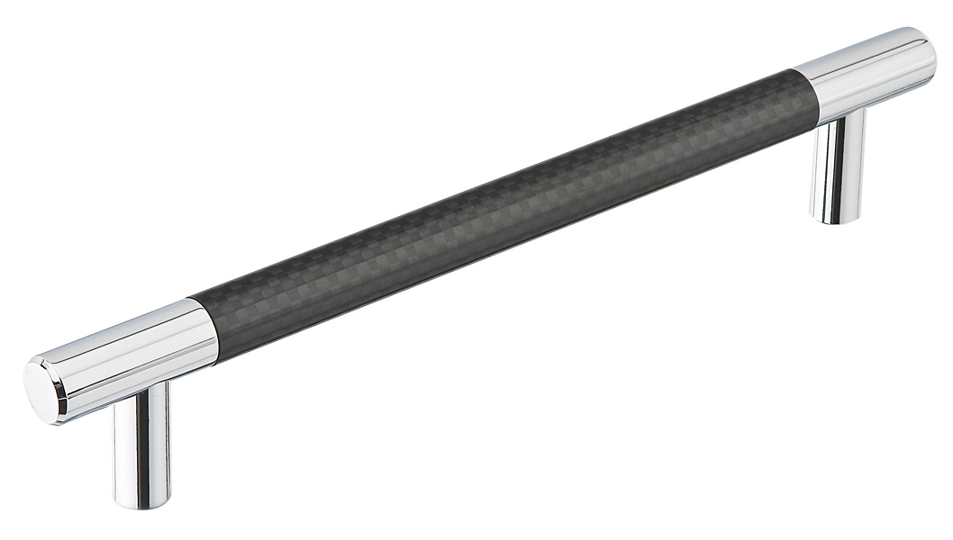 Emtek 86376 Carbon Fiber Bar Pull - Black 3" C-to-C