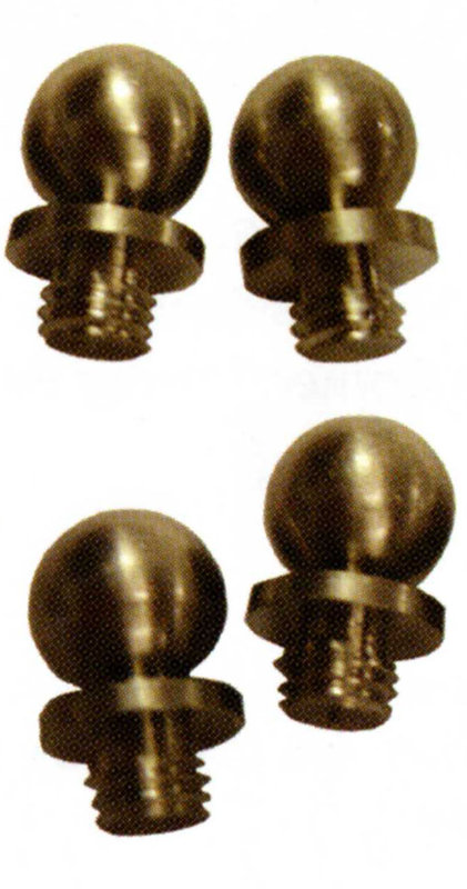 Emtek 4" x 4" Heavy Duty Plain or Ball Bearing Decorative Ball Tip Door Hinge - Click Image to Close