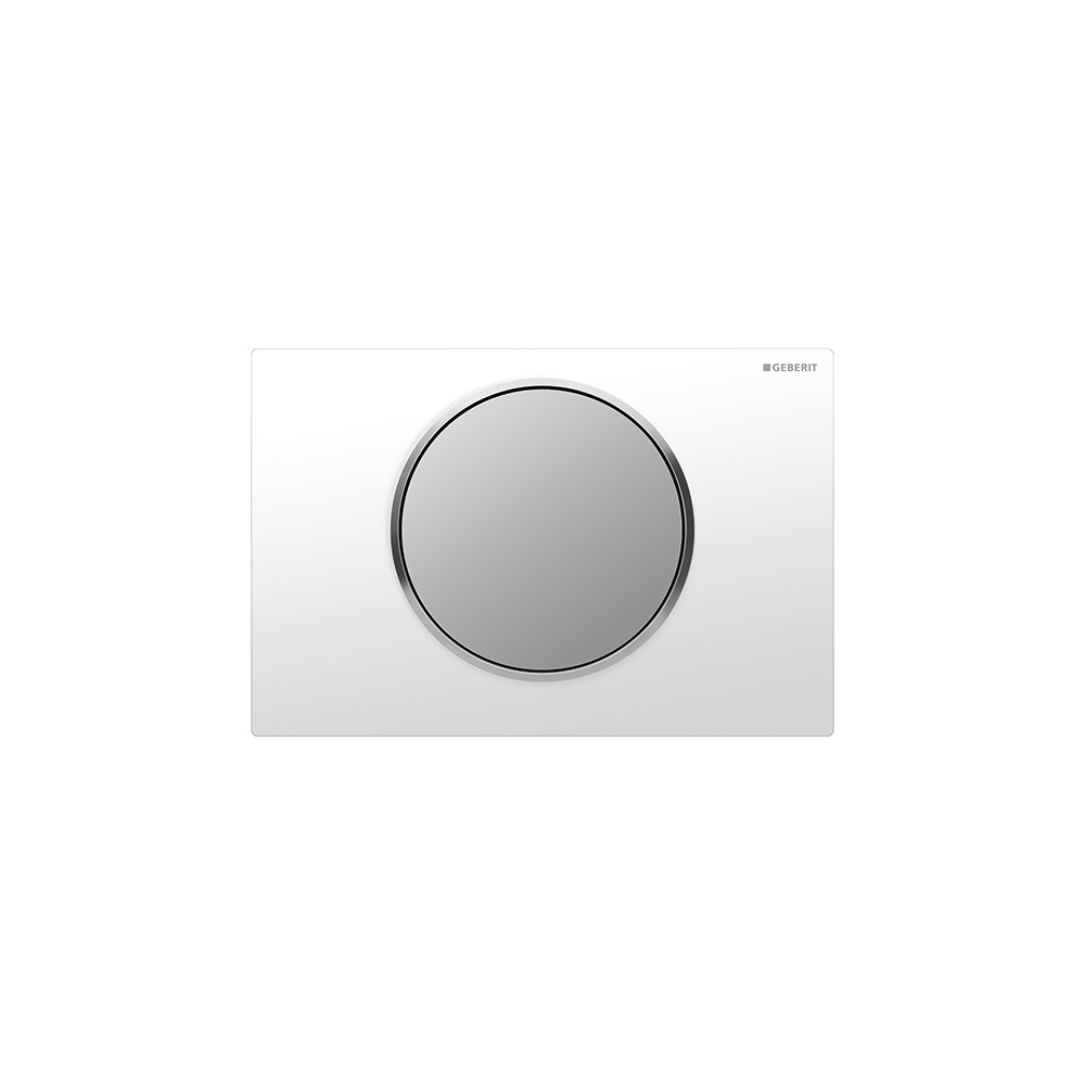 Geberit 115.758.KL.5 Sigma10 Actuator Plate - White With Matt Chrome