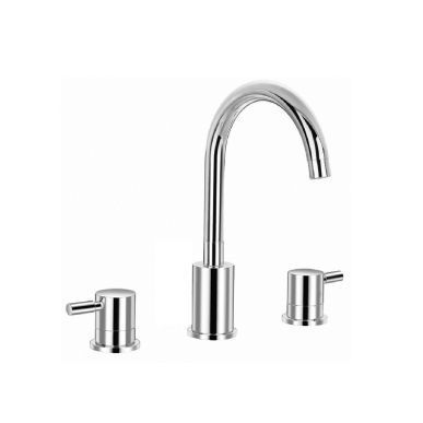 Isenberg 100.2000BN Three Hole 8" Widespread Two Handle Bathroom Faucet - Brushed Nickel - Click Image to Close