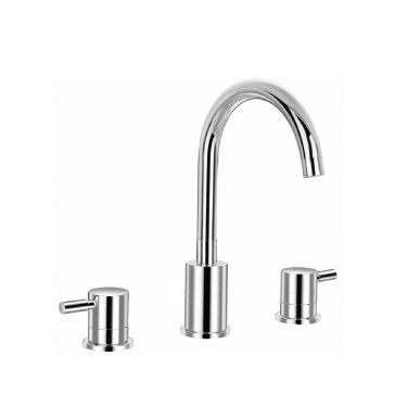 Isenberg 100.2410BN 3 Hole Deck Mount Roman Tub Faucet - Brushed Nickel - Click Image to Close