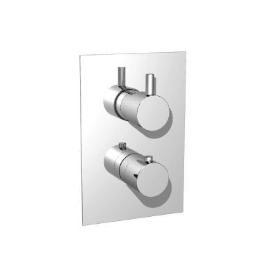 Isenberg 100.4420BN 3/4" Thermostatic Valve with 2-Way Diverter & Integrated Volume Control & Trim - Brushed Nickel
