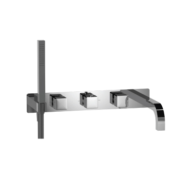 Isenberg 196.2691CP Wall Mount Tub Filler with Hand Shower - Chrome