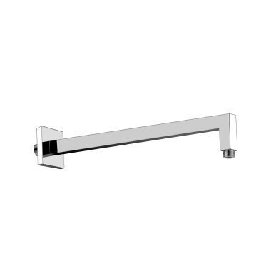 Isenberg HS1001SACP Wall Mount Square Shower Arm 12" (300mm) with Flange - Chrome