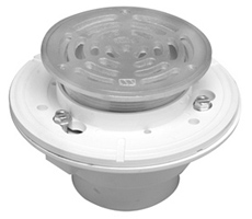 Mountain Plumbing MT509A/BRN 6" Round Complete Shower Drain - ABS - Brushed Nickel