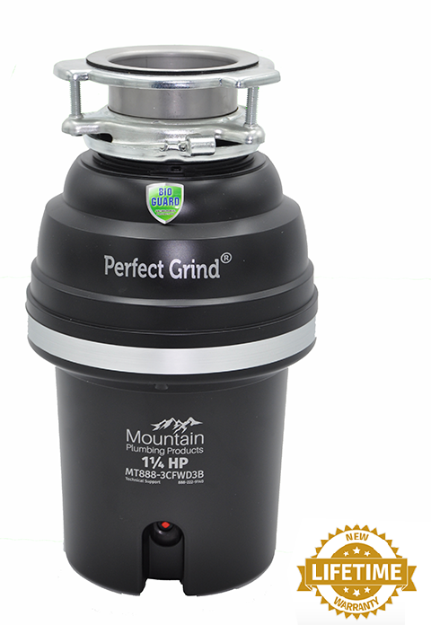 Mountain Plumbing MT888-3CFWD Perfect Grind® Waste Disposer - Continuous Feed 3-Bolt Mount 1-1/4 HP