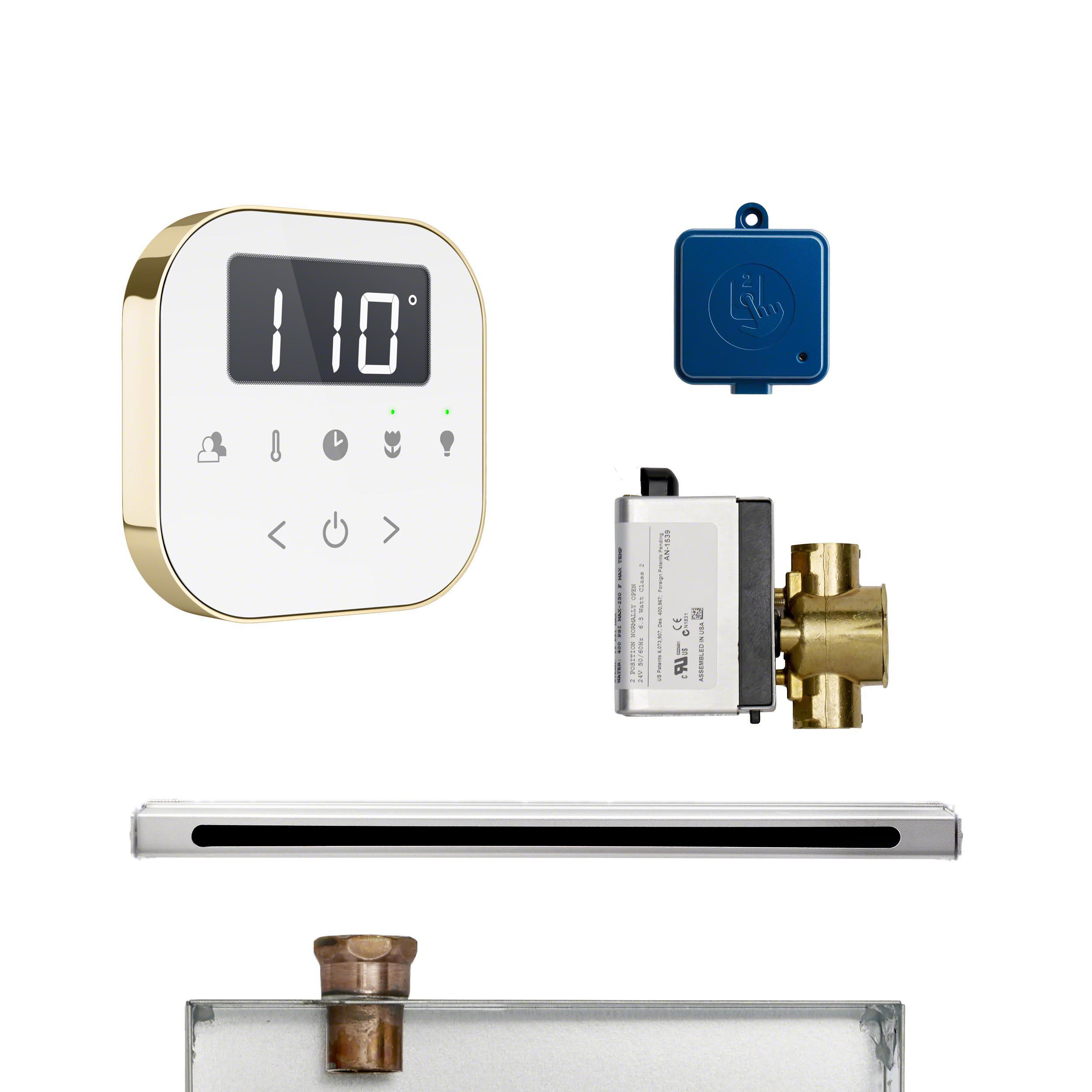Mr Steam ABUTLERLWHPB AirButler Linear Package White Polished Brass