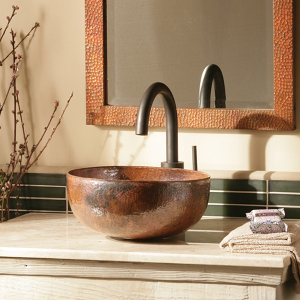 Native Trails CPS366 Maestro Petit Bathroom Sink - Tempered Copper - Click Image to Close