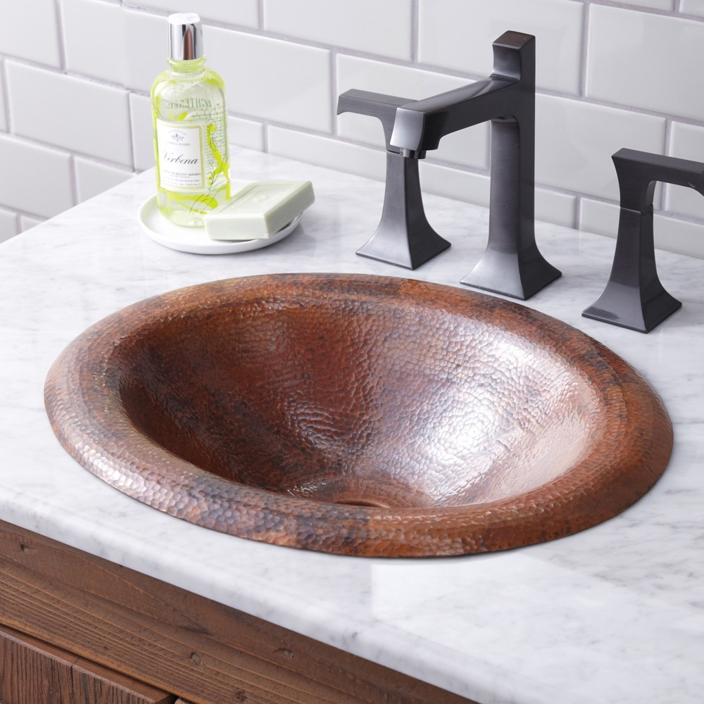Native Trails CPS386 Maestro Lotus Bathroom Sink - Tempered Copper - Click Image to Close