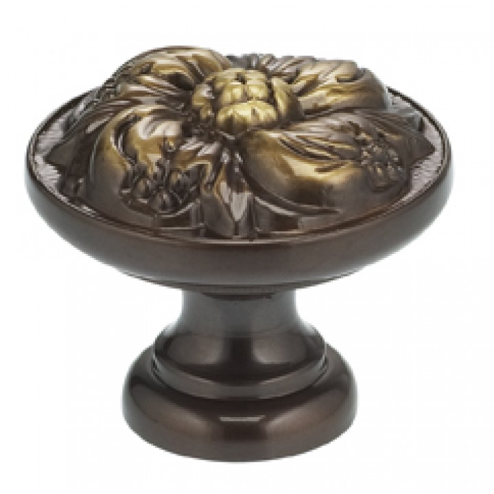 Omnia 7434/28 Cabinet Knob 1-1/8" dia - Shaded Bronze