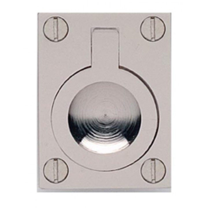 Omnia 9587/50 Drop Ring Flush Pull 2" - Polished Nickel Plated