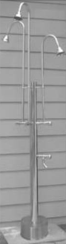 Outdoor Shower PS-3300-3X Free Standing Cold Water with Multiple Shower Head - Click Image to Close