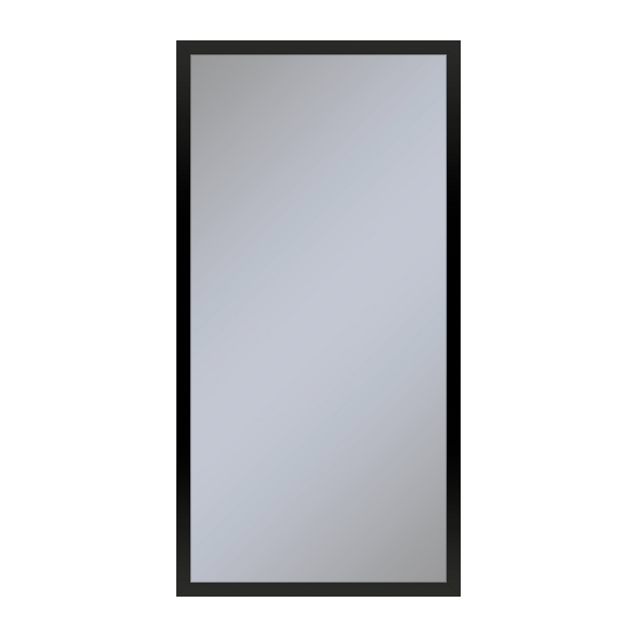 Robern PC1630D6TNN83 Profiles Framed Cabinet, 16" x 30" x 6", Matte Black, Non-Electric, Reversible Hinge