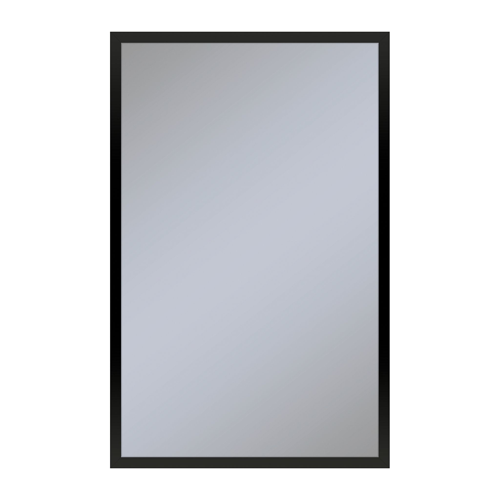 Robern PC2030D6TNN83 Profiles Framed Cabinet, 20" x 30" x 6", Matte Black, Non-Electric, Reversible Hinge